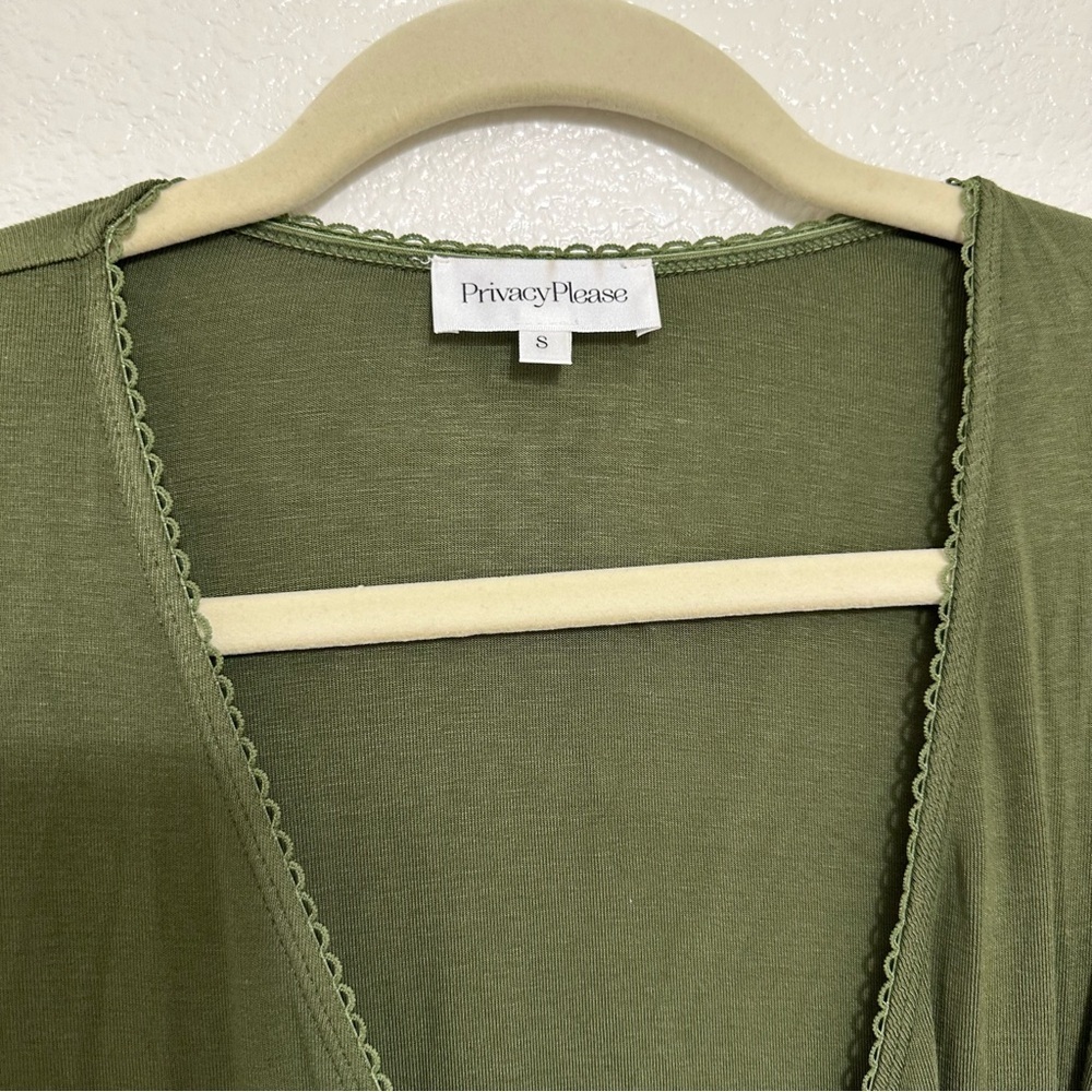 Privacy Please Green Mini Wrap Dress S - Picture 6 of 7